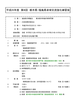 平成25年度 第8回 栃木県・福島県卓球交流強化練習会