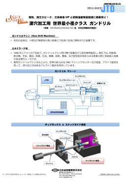 深穴加工用 世界最小径クラス ガンドリル