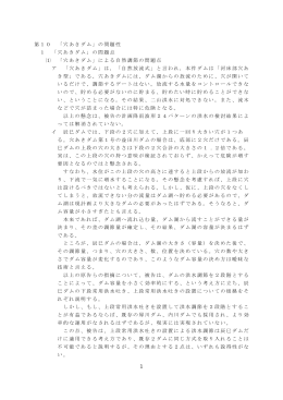 第10 「穴あきダム」の問題性 1 「穴あきダム」の問題点 ⑴ 「穴あきダム