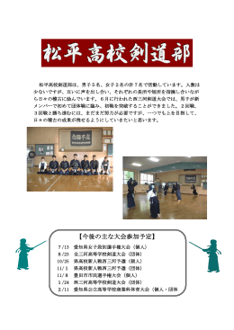 松平高校剣道部 - 愛知県立松平高等学校