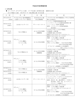 平成25年度事業計画 - サイトウ・キネン・フェスティバル 松本