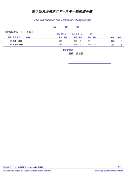 第7回サマースキー技術選手権大会結果 PDF