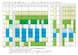 ダンロップテニススクール根岸 開講クラス表 10・11・12月期 ＜2015年