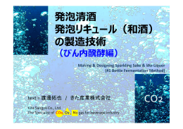 発泡清酒 発泡リキュール（和酒） の製造技術 CO2