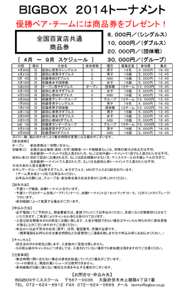 BIGBOX 2014トーナメント