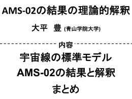 AMS-02の結果の理論的解釈