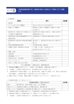 ケース 9 「自筆証書遺言書があり、遺言執行者がいる場合」にご用意