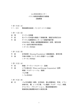 人と防災未来センター イラン南東部地震被災地調査 活動概要 1月10日