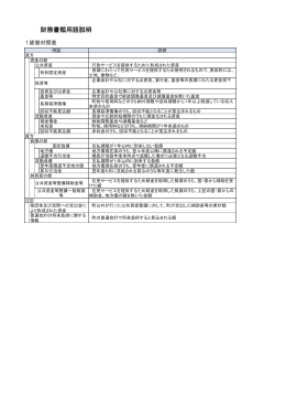 財務書類用語説明