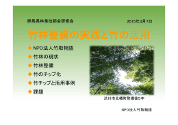 竹林整備の実践と竹の活用