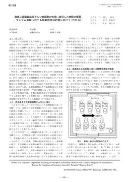 複雑な振動数成分をもつ実振動の知覚に着目した実験の