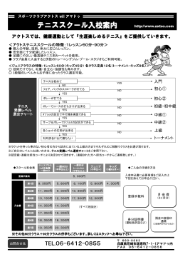 休館日 2015年10月テニススクールクラス表 スポーツクラブアクトスWill