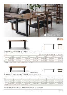 ※ウレタン塗装は &yen;6,000 + 税 アップ , 木脚タイプは &yen;12,000 + 税 アップ