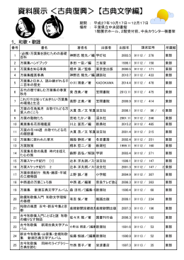 古典文学に関する資料一覧はこちらをご覧ください