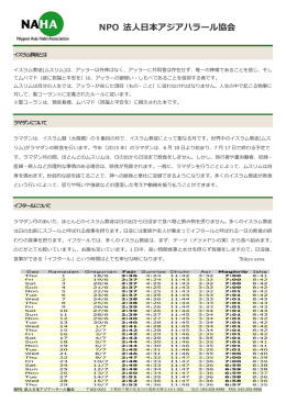 日本アジアハラール協会資料