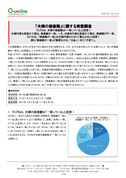 「夫婦の価値観」に関する実態調査