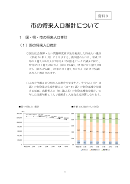 市の将来人口推計について（PDF 265KB）