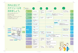 汚れに応じて スケジュールを 決めましょう。