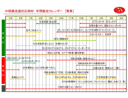 中規模流通対応商材 年間販促カレンダー 【青果】