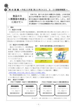 食品ロス ～商慣習の見直し に向けて～