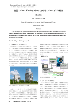 美星スペースガードセンターにおけるスペースデブリ観測 西山広太 64
