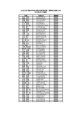 氏名 氏名カナ 勤務地 青木 将虎 アオキマサトラ