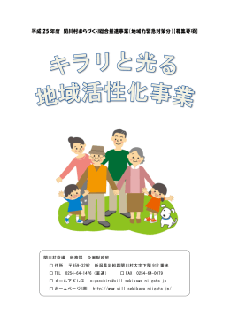 平成 25 年度 関川村むらづくり総合推進事業（地域力緊急対策分）【募集