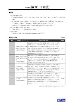 阪大 日本史