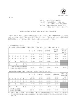 業績予想の修正及び配当予想の修正に関するお知らせ