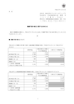 業績予想の修正に関するお知らせ