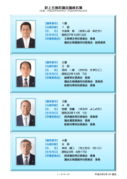 新上五島町議会議員名簿（PDF 308KB
