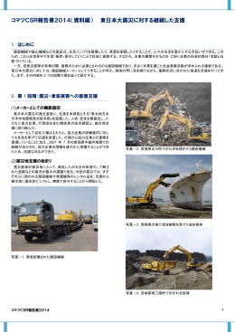 東日本大震災に対する取り組み