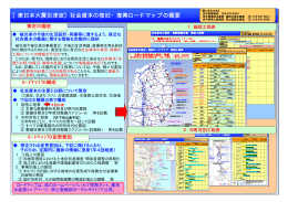 【東日本大震災津波】社会資本の復旧・復興ロードマップの概要