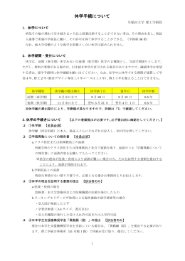 休学 手続について【PDF】