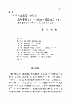 量刑事情としての捜査・訴追協力 (ー)