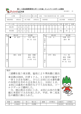 三連覇を狙う東京都、猛攻により準決勝に進出 東京都は初回、打者17人