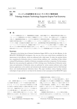 エンジンの省燃費を支えるトライボロジ解析技術 P203