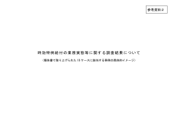 時効特例給付の業務実態等に関する調査結果について