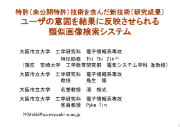 ユーザの意図を結果に反映させられる 類似画像検索システム