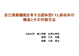 自己発熱機能を有する固体型CO 吸収材の 構造とその作製方法