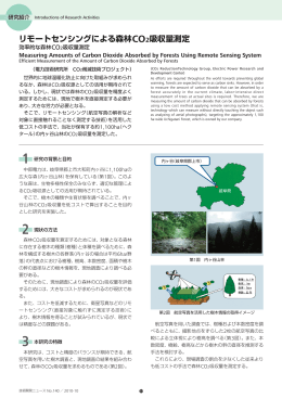 リモートセンシングによる森林CO2吸収量測定