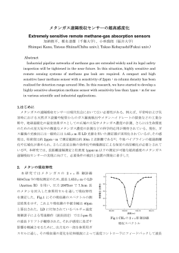 メタンガス遠隔吸収センサーの超高感度化 Extremely