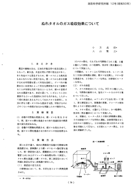 ぬれタオルのガス吸収効果について