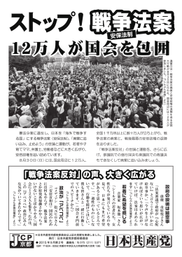 12万人が国会を包囲 - 日本共産党中央委員会