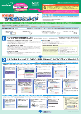 サテライトマネージャとWL54SC（無線LANカード）のドライバを