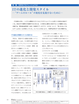 ITの進化と開発スタイル - Nomura Research Institute