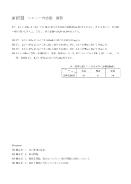演習  8 ヘンリーの法則 演習