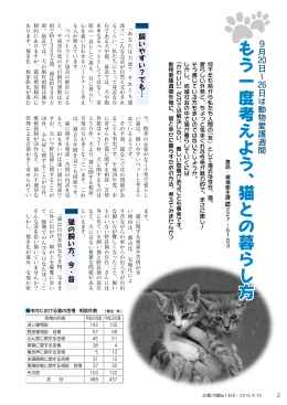 も う 一 度 考 え よ う 、 猫 と の 暮 ら し 方