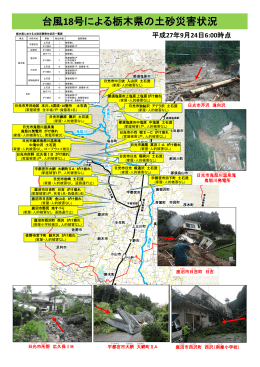 台風18号による栃木県の土砂災害状況（9月24日時点）（PDF：8635KB）