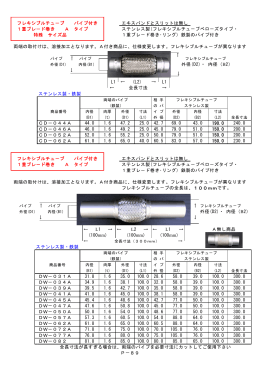 エキスパンドとスリットは無し フレキシブルチュ－ブ パイプ付き ステンレス